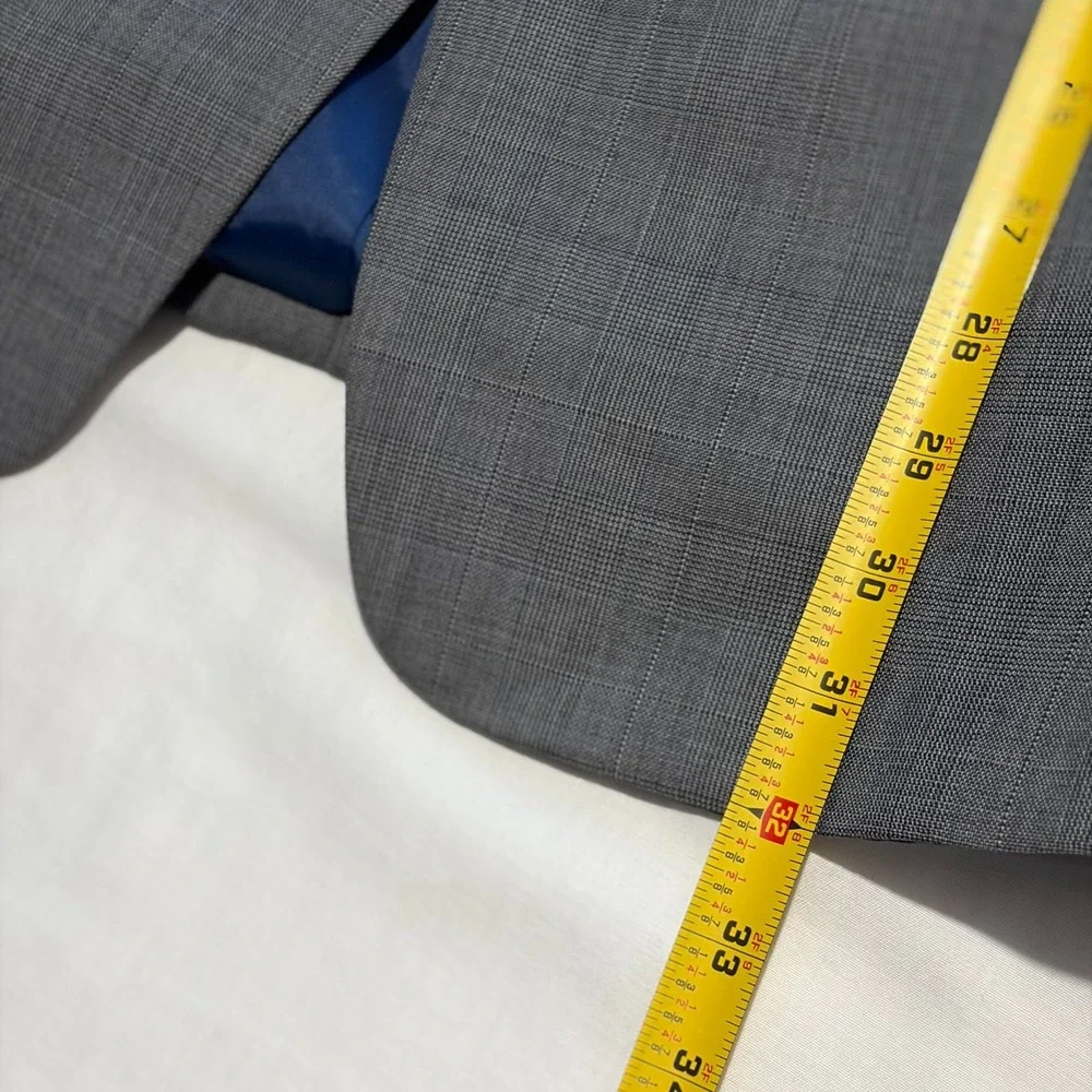 Tommy Hilfiger Blazer Jacket Mens Gray Houndstooth Single Breasted Notch Lap 42R